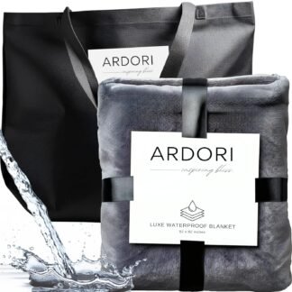 Waterproof Blanket King Size, Gray, 82x82"- Water Proof and Stain Resistant Blankets for Couples Bed Intimacy, Fleece Moisture Absorbent, Layered Sheet Protector, Leakproof...