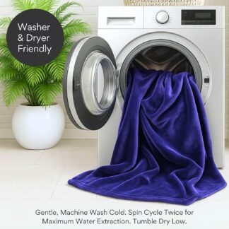 Waterproof Blanket King Size (Indigo, 82x82") Absorbent, Leakproof Fleece Protector for Bed, Couch - Water Proof and Stain Resistant, Plush Throw Blankets, Moisture Repellant...
