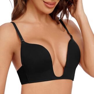 Wekofi Deep V Plunge Bras for Women Convertible Sexy Low Back Invisible Magic Wire Bra - lunas-mystic-emporium.com Wekofi Deep V Plunge Bras for Women Convertible Sexy Low Back Invisible Magic Wire Bra