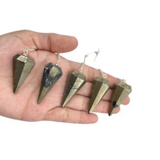 Wholesale Gem Shop Natural Gemstone Crystal Faceted Pendulum