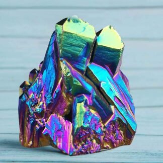 Wixine 1Pcs 30g Quartz Crystal Rainbow Titanium Cluster Mineral Specimen Reiki Healing