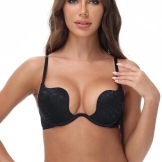 Women-Deep-V-Plunge-Bras Push Up Sexy Cleavage Bra with Underwire Lightly Padded Low Cut Back Convertible Strap - lunas-mystic-emporium.com Women-Deep-V-Plunge-Bras Push Up Sexy Cleavage Bra with Underwire Lightly Padded Low Cut Back Convertible Strap