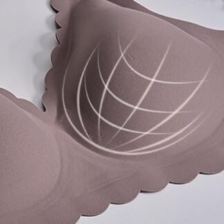 Women's Seamless Bras Wirefree, Deep V Petal Bralette No Underwire Plunge Everyday Bras Wireless Sports Bra