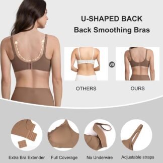 Womens Seamless T-Shirt Bras 3 Pack Wireless Comfy Jelly Bra Full Coverage Bralette No Show Under Clothes - lunas-mystic-emporium.com Womens Seamless T-Shirt Bras 3 Pack Wireless Comfy Jelly Bra, Full Coverage Bralette No Show Under Clothes
