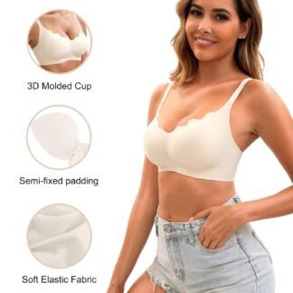 Womens Seamless T-Shirt Bras 3 Pack Wireless Comfy Jelly Bra Full Coverage Bralette No Show Under Clothes - lunas-mystic-emporium.com Womens Seamless T-Shirt Bras 3 Pack Wireless Comfy Jelly Bra, Full Coverage Bralette No Show Under Clothes