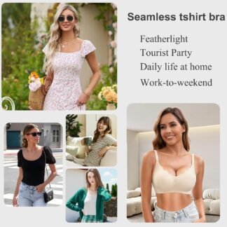 Womens Seamless T-Shirt Bras 3 Pack Wireless Comfy Jelly Bra Full Coverage Bralette No Show Under Clothes - lunas-mystic-emporium.com Womens Seamless T-Shirt Bras 3 Pack Wireless Comfy Jelly Bra, Full Coverage Bralette No Show Under Clothes