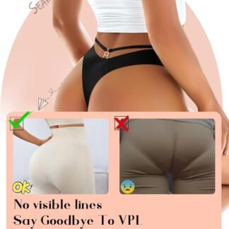 Women's Underwear Seamless Thongs 6 Pack No Show Thong Breathable Invisibles Hollow Out Sexy Panties Underwear