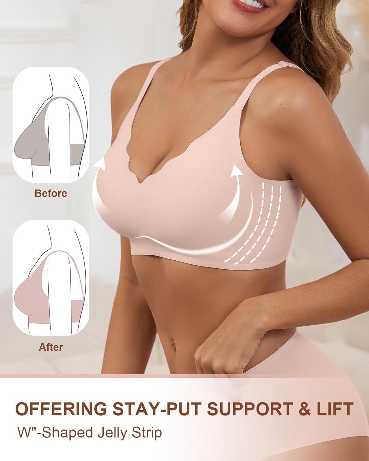 Womens Wireless Bras Push Up Bralette Supportive Everyday Bras Seamless Full Coverage Comfort T-Shirt Bra - lunas-mystic-emporium.com Womens Wireless Bras Push Up Bralette Supportive Everyday Bras Seamless Full Coverage Comfort T-Shirt Bra