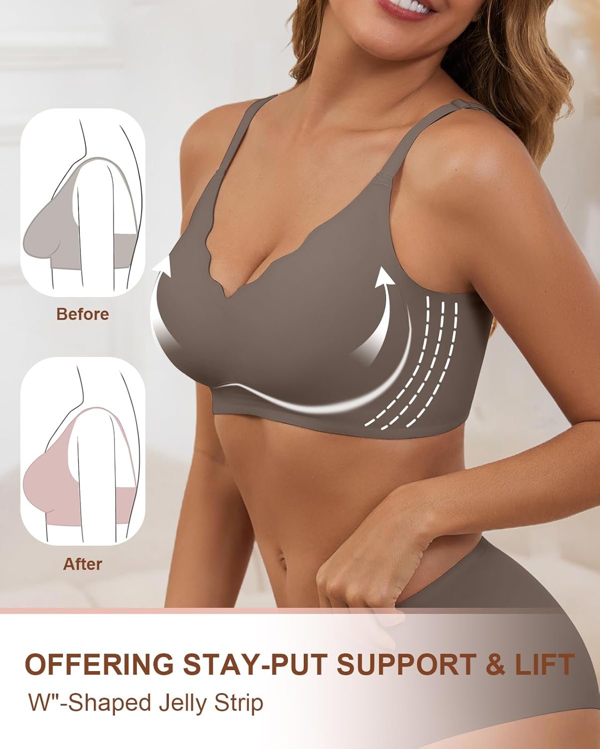 Womens Wireless Bras Push Up Bralette Supportive Everyday Bras Seamless Full Coverage Comfort T-Shirt Bra - lunas-mystic-emporium.com Womens Wireless Bras Push Up Bralette Supportive Everyday Bras Seamless Full Coverage Comfort T-Shirt Bra