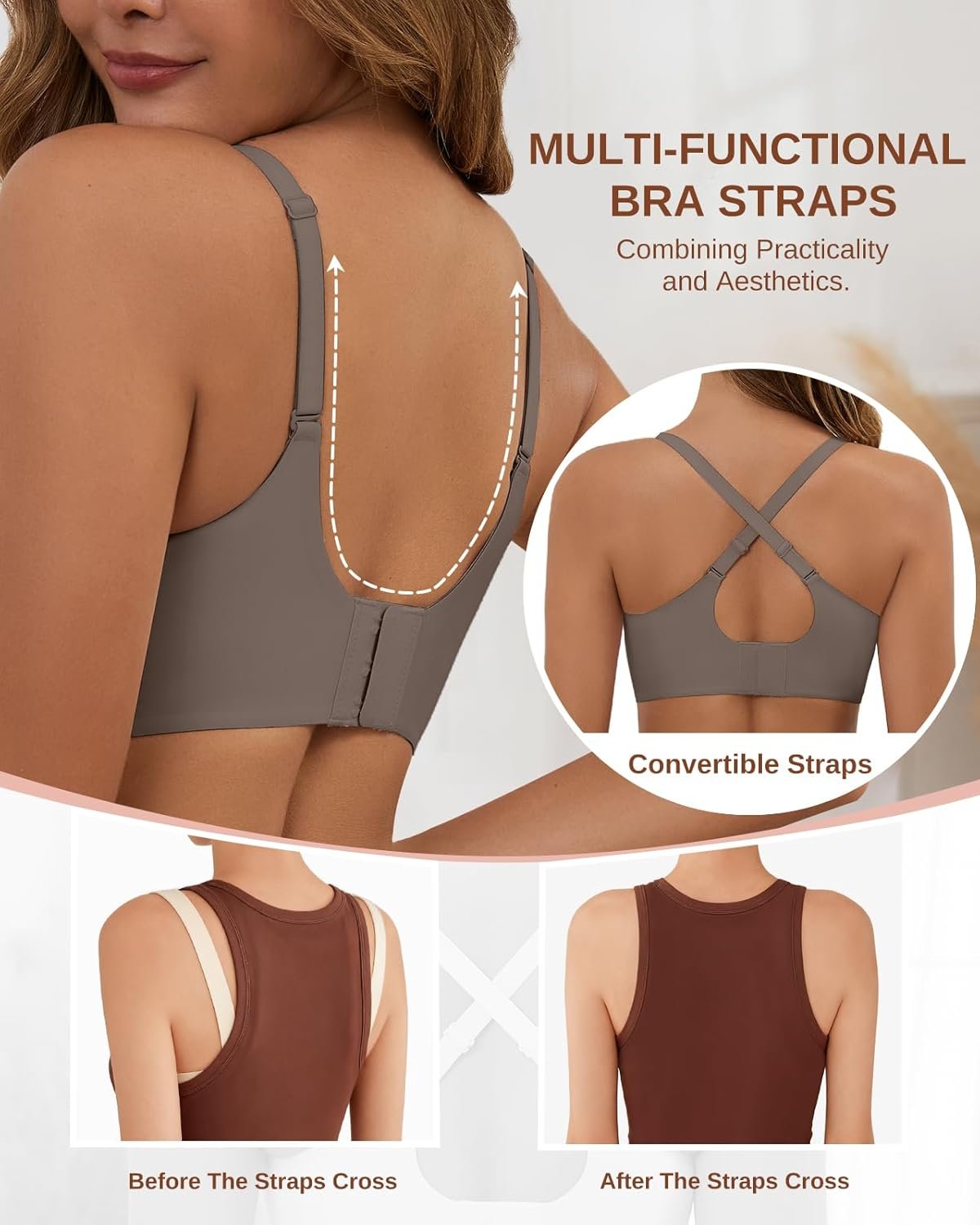 Womens Wireless Bras Push Up Bralette Supportive Everyday Bras Seamless Full Coverage Comfort T-Shirt Bra - lunas-mystic-emporium.com Womens Wireless Bras Push Up Bralette Supportive Everyday Bras Seamless Full Coverage Comfort T-Shirt Bra