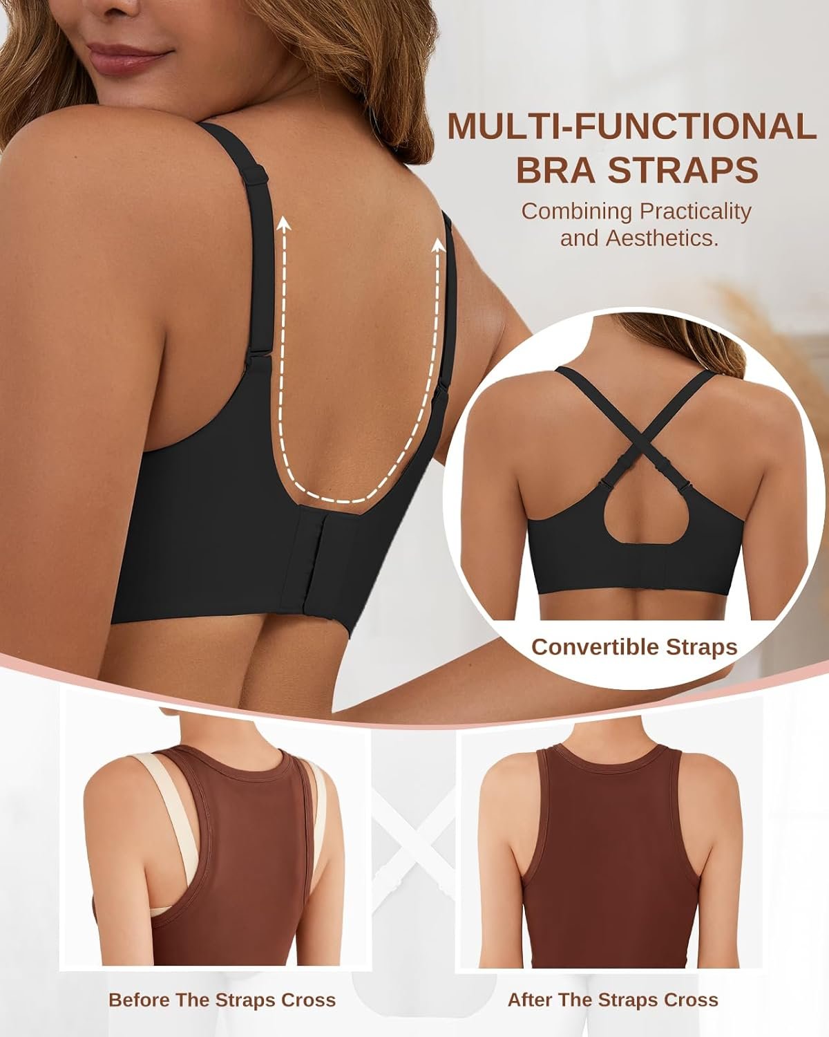 Womens Wireless Bras Push Up Bralette Supportive Everyday Bras Seamless Full Coverage Comfort T-Shirt Bra - lunas-mystic-emporium.com Womens Wireless Bras Push Up Bralette Supportive Everyday Bras Seamless Full Coverage Comfort T-Shirt Bra