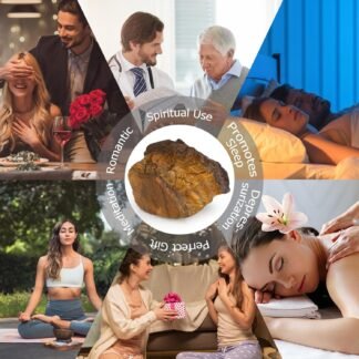 XIANNVXI Tiger's Eye 1.8-2.2" Large Raw Crystals and Healing Stones Natural Rough Crystal Rocks for Decor Gifts Tumbling Cabbing Polishing Fountain Rocks 1PCS