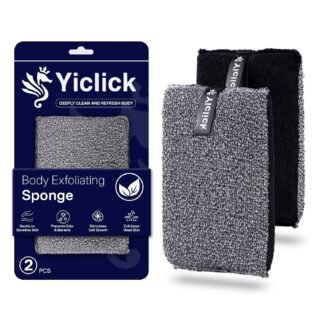 Yiclick Exfoliating Body Scrubber (2 Pack), Exfoliating Body Sponge for Shower Bath, Body Exfoliator Scrubber, Dead Skin Exfoliator for Body Scrub, Exfoliating Loofah Washcloth...