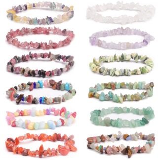 Youngbling Natural Chip Stone Beads 450 Pcs 5-8mm Healing Crystal Irregular Gemstone Drilled Lose Rocks Black Onyx Beads Bulk for Bracelet Jewelry Making