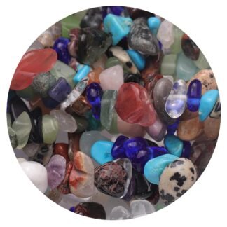 Youngbling Natural Chip Stone Beads 450 Pcs 5-8mm Healing Crystal Irregular Gemstone Drilled Lose Rocks Black Onyx Beads Bulk for Bracelet Jewelry Making