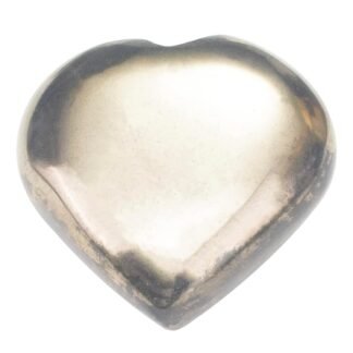 ZAICUS 50mm Golden Pyrite Heart Crystal Love Stones Healing Crystals Natural Reiki Gemstone Hand Carved Palm Thumb Worry Pocket Massage Stones Therapy & Meditation Gifts for...