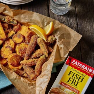 Zatarain's Lemon Pepper Fish Fri Seafood Breading Mix, 12 oz (Pack of 8)