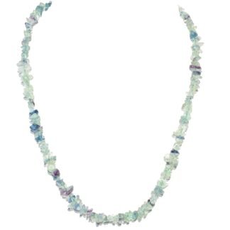 Zenergy Gems Selenite Charged Natural Gemstone Chip Necklaces + Selenite Puffy Heart Charger [Included]