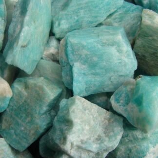 Zenkeeper 1Lb Amazonite Crystal Stone Natural Raw Stones & Fountain Rocks for Tumbling, Cabbing, Polishing, Wire Wrapping, Wicca & Reiki Crystal Healing
