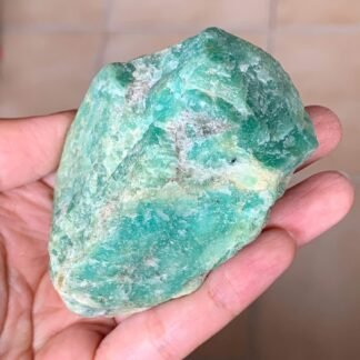 Zenkeeper 1Lb Amazonite Crystal Stone Natural Raw Stones & Fountain Rocks for Tumbling, Cabbing, Polishing, Wire Wrapping, Wicca & Reiki Crystal Healing