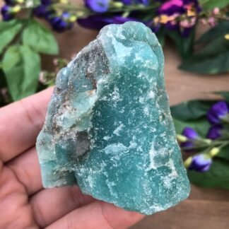 Zenkeeper 1Lb Amazonite Crystal Stone Natural Raw Stones & Fountain Rocks for Tumbling, Cabbing, Polishing, Wire Wrapping, Wicca & Reiki Crystal Healing