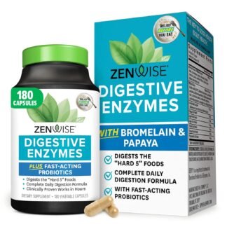 Zenwise Health Digestive Enzymes for Gut Health & Bloating Relief - Multi Enzymes Digestion Supplement with Probiotics, Bromelain & Papaya for Digestive Health Support - Men &...