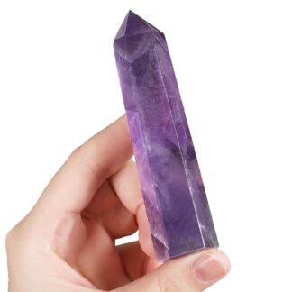 ZHIYUXI 3.7-4" Smoky Quartz Crystal Wand Hexagonal Pointed Healing Crystals Tower Stone 1 Pc Large Crystals Reiki Energy Balancing Meditation Therapy Gemstones Decoration Stones...