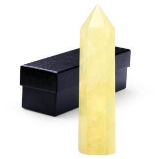 ZHIYUXI3.7-4" Citrine Crystal Yellow Crystal Wand Hexagonal Pointed Gemstones Healing Crystals Tower Stone 1 Pc Large Crystals Reiki Energy Balancing Meditation Therapy...