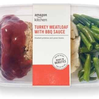 Amazon Kitchen, Turkey Meatloaf with BBQ Sauce, Single Serve Meal, 12.5 Oz