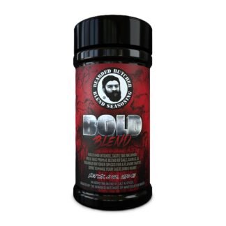 Bearded Butchers Bold Blend, 6 oz Shaker – Bold Salt, Garlic & Spice Blend for Steaks, Burgers, Roasts, Game Meats, Fries – No MSG, Gluten-Free, No Sugar, Intense, Savory Flavor