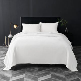 Bedsure GentleSoft Fleece Blankets Queen Size White - Mothers Birthday Gifts for Women Bed Blanket Soft Lightweight Plush Fuzzy Cozy Luxury Microfiber, 90x90 inches