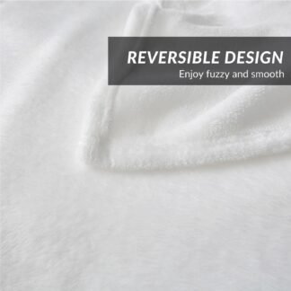 Bedsure GentleSoft Fleece Blankets Queen Size White - Mothers Birthday Gifts for Women Bed Blanket Soft Lightweight Plush Fuzzy Cozy Luxury Microfiber, 90x90 inches