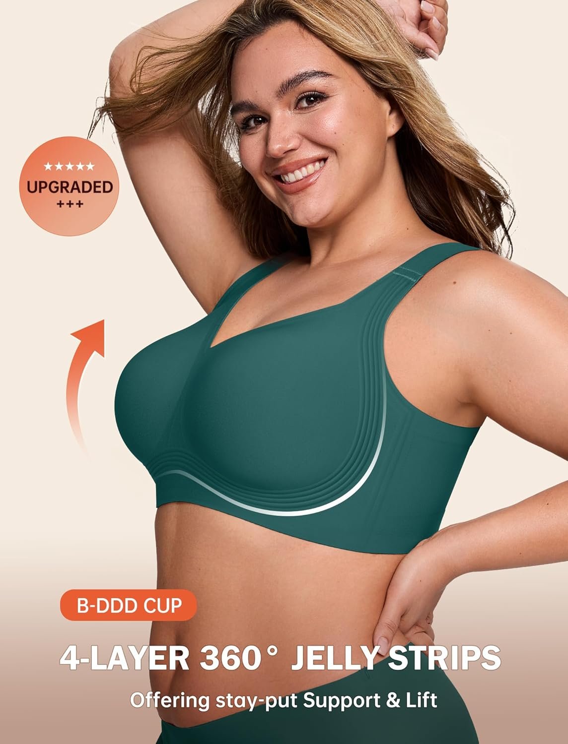 Bras for Women Supportive Wireless Push Up Bra Full Coverage No Underwire Seamless Plus Size for Older Women - lunas-mystic-emporium.com Bras for Women Supportive Wireless Push Up Bra Full Coverage No Underwire Seamless Plus Size for Older Women