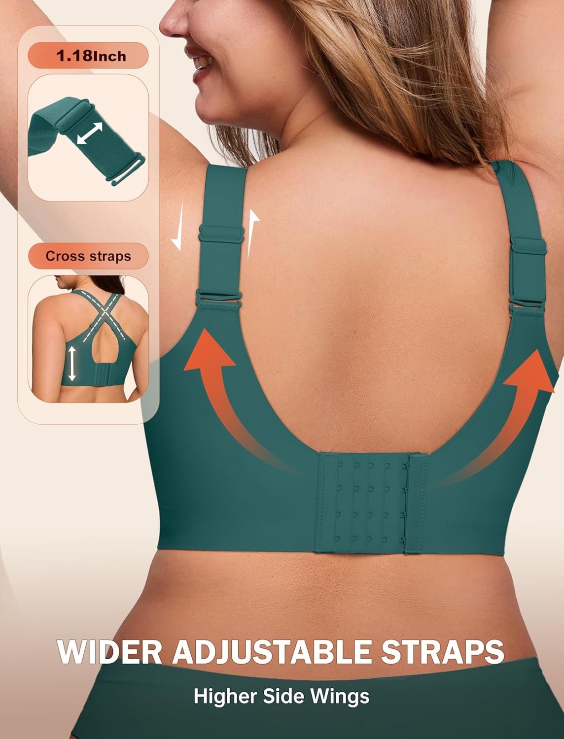 Bras for Women Supportive Wireless Push Up Bra Full Coverage No Underwire Seamless Plus Size for Older Women - lunas-mystic-emporium.com Bras for Women Supportive Wireless Push Up Bra Full Coverage No Underwire Seamless Plus Size for Older Women