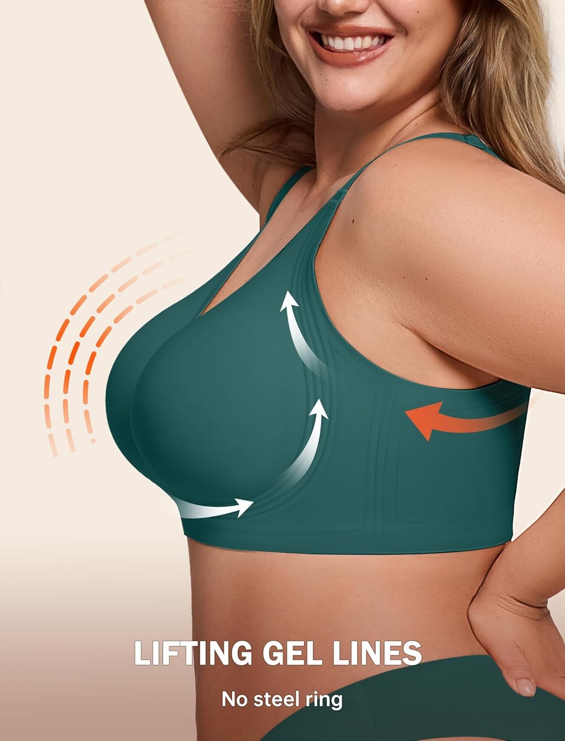 Bras for Women Supportive Wireless Push Up Bra Full Coverage No Underwire Seamless Plus Size for Older Women - lunas-mystic-emporium.com Bras for Women Supportive Wireless Push Up Bra Full Coverage No Underwire Seamless Plus Size for Older Women