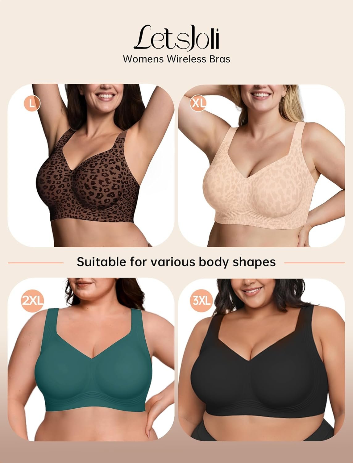 Bras for Women Supportive Wireless Push Up Bra Full Coverage No Underwire Seamless Plus Size for Older Women - lunas-mystic-emporium.com Bras for Women Supportive Wireless Push Up Bra Full Coverage No Underwire Seamless Plus Size for Older Women