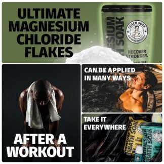 Coach Soak Recovery Bath Soak - Alternative to Epsom Salt Bath Soak - Fast-Absorbing Pure Magnesium Flakes & Dead Sea Salt with 21 Minerals, Bath Salts & Essential Oils - 3 lb,...