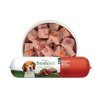 Freshpet Healthy & Natural Dog Food, Fresh Beef Roll, 6lb