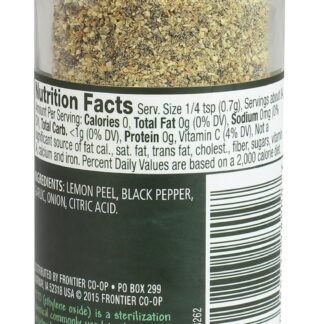 Frontier Seasoning Blends Salt-Free Lemon Pepper 208-Ounce Bottle - lunas-mystic-emporium.com Frontier Seasoning Blends, Salt-Free Lemon Pepper, 2.08-Ounce Bottle