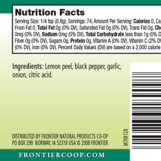 Frontier Seasoning Blends Salt-Free Lemon Pepper 208-Ounce Bottle - lunas-mystic-emporium.com Frontier Seasoning Blends, Salt-Free Lemon Pepper, 2.08-Ounce Bottle
