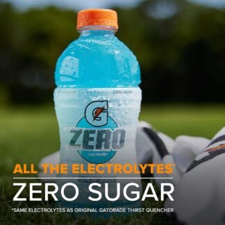 Gatorade Thirst Quencher Zero Sugar Sports Drink, Grape, 20oz Bottles, 8 Pack, Electrolytes for Rehydration