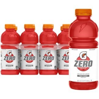 Gatorade Thirst Quencher Zero Sugar Sports Drink, Grape, 20oz Bottles, 8 Pack, Electrolytes for Rehydration