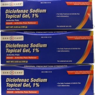 GeriCare Topical Arthritis Pain Relief Gel Diclofenac Sodium 1% (NSAID) Hand Wrist Elbow Foot Ankle Knee Extra-Strength Pain Reliever- Anti-inflammatory Arthritis Pain...