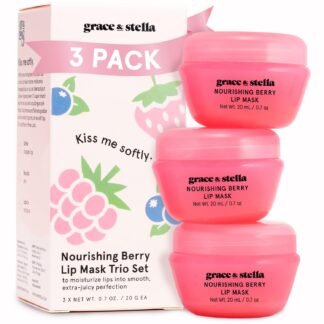 grace & stella Award Winning Lip Butter - Hydrating Lip Balm - Nourishing Lip Mask (1-pack) Travel Essentials, Travel Size Toiletries, Birthday Gifts for Women & Teens -...