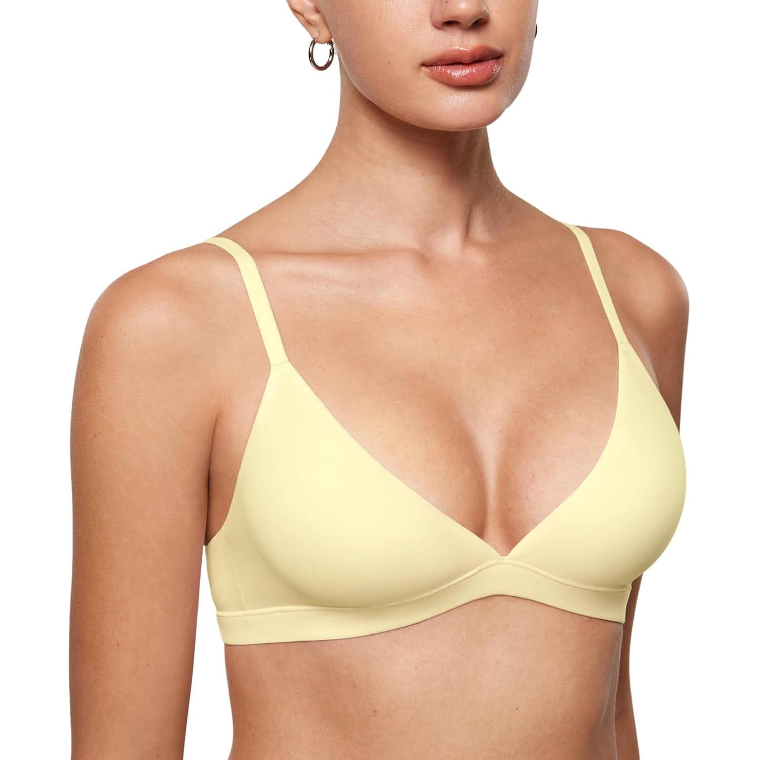 INLYRIC Womens Inbarely Triangle Bralette Plunge Unlined Seamless Bra No Underwire Sexy Comfortable Everyday - lunas-mystic-emporium.com INLYRIC Women's Inbarely Triangle Bralette Plunge Unlined Seamless Bra No Underwire Sexy Comfortable Everyday