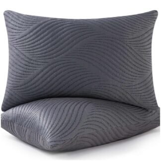 King Size Pillows Set of 2 Cooling Memory Foam Pillows for Sleeping Adjustable Medium Firm Back and Side Sleeper