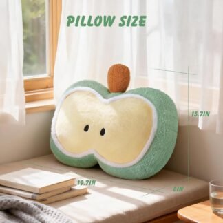 LANPU Cute Apple Slice Plush Pillow – Soft Stuffed Fruit Cushion for Couch, Sofa, or Bed, Adorable Decorative Throw Pillow for Living Room & Home Decor