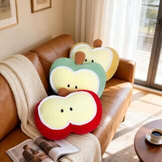 LANPU Cute Apple Slice Plush Pillow – Soft Stuffed Fruit Cushion for Couch, Sofa, or Bed, Adorable Decorative Throw Pillow for Living Room & Home Decor
