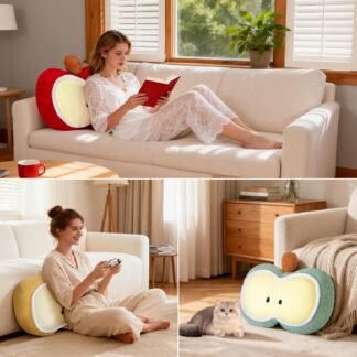 LANPU Cute Apple Slice Plush Pillow – Soft Stuffed Fruit Cushion for Couch, Sofa, or Bed, Adorable Decorative Throw Pillow for Living Room & Home Decor
