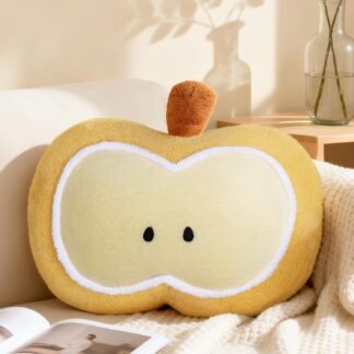 LANPU Cute Apple Slice Plush Pillow – Soft Stuffed Fruit Cushion for Couch, Sofa, or Bed, Adorable Decorative Throw Pillow for Living Room & Home Decor